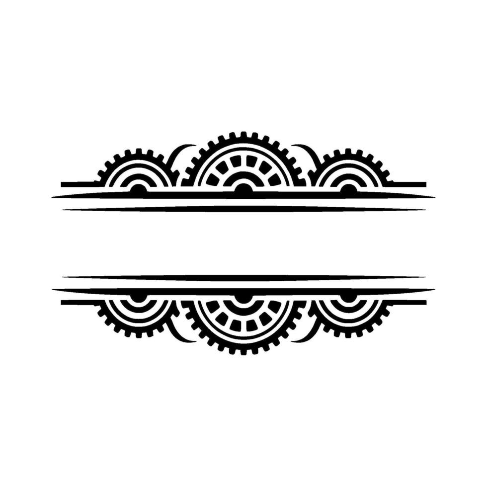 Geometric Gearwheel Element for Text Box Or Header vector