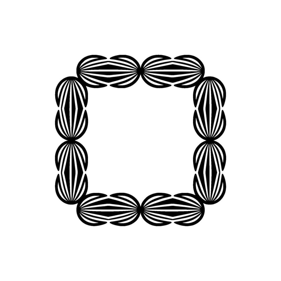 Abstract Geometric Frame Black and White, Minimalist vector