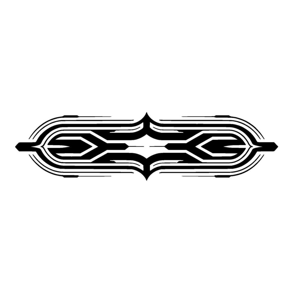 Modern Geometric Black and White Element on White vector