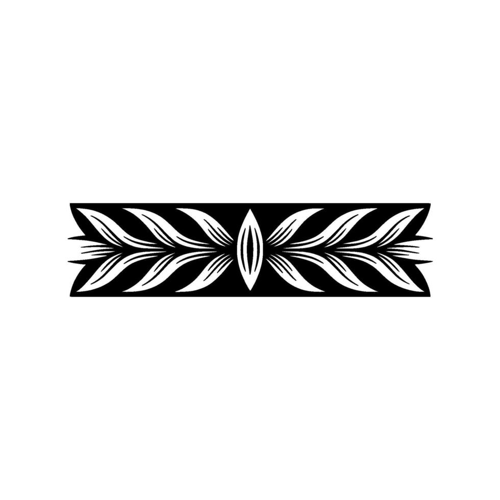 Elegant Floral Border in Black and White, Minimalist Style vector