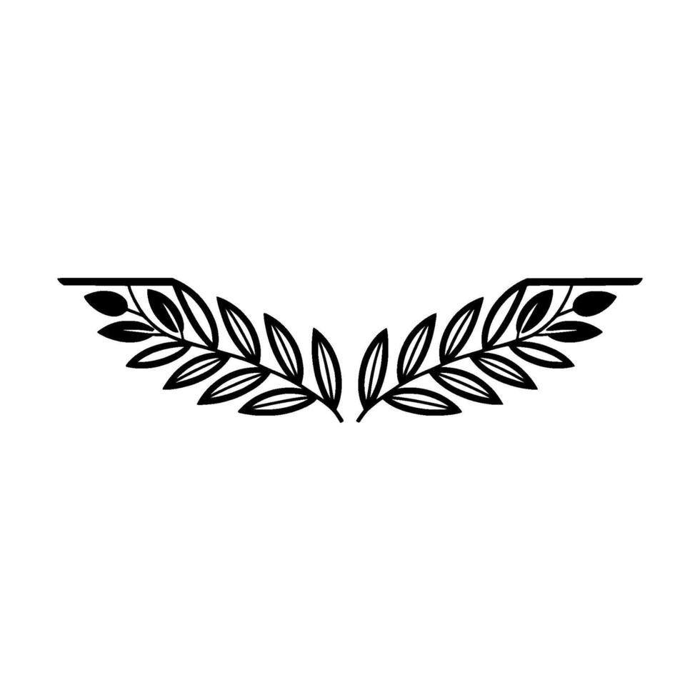 Minimalist Olive Branch Wreath, Elegant for Logos Branding vector