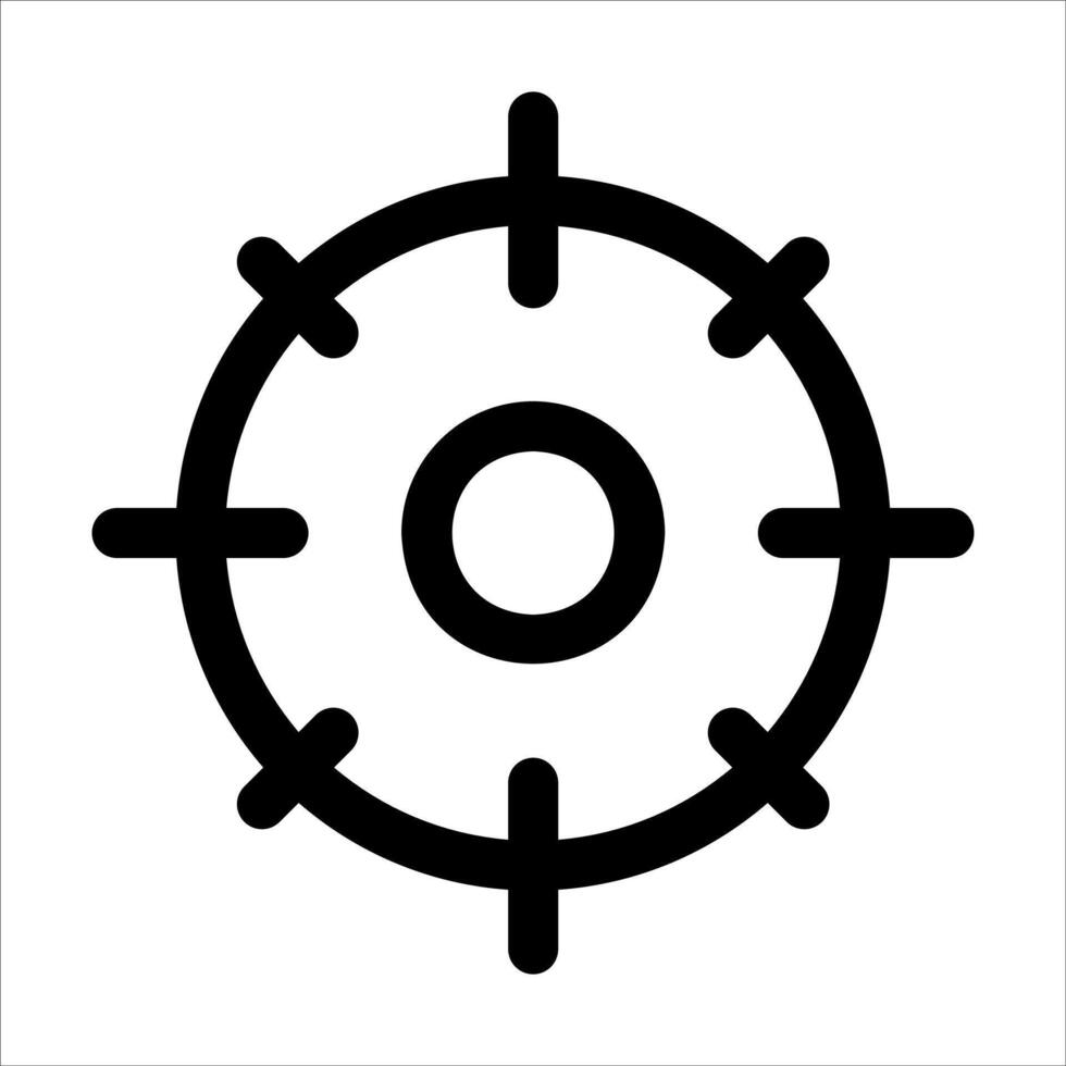 new unique black and white icon of a gear wheel in white background vector