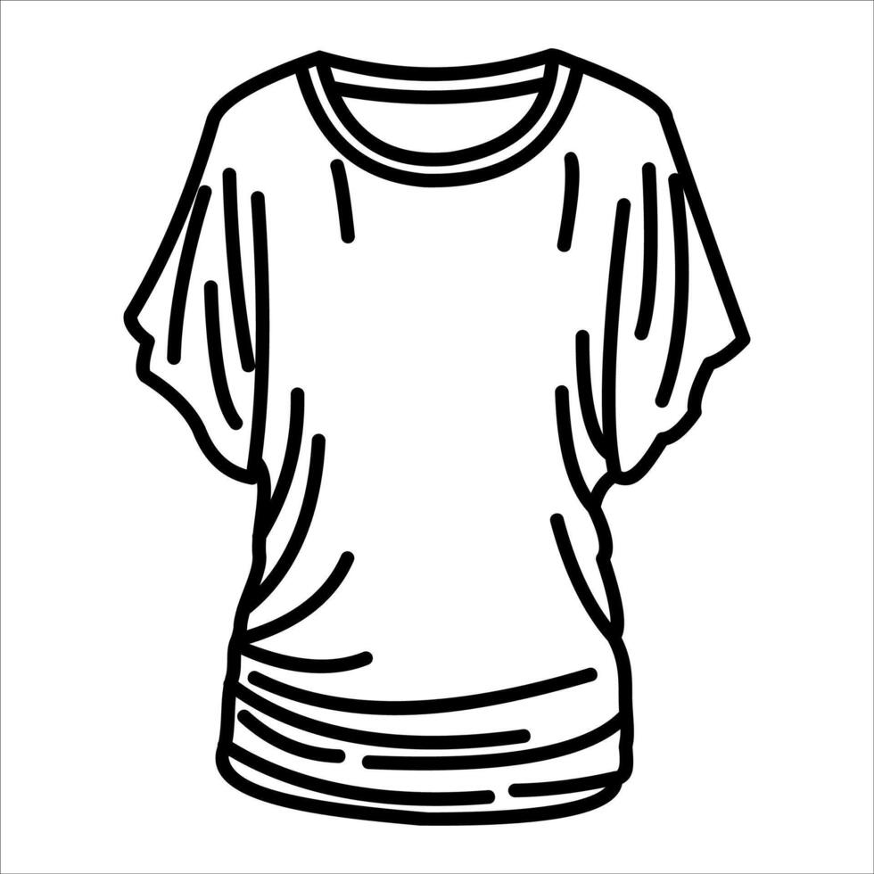 A new unique t - shirt outline drawing in white background vector