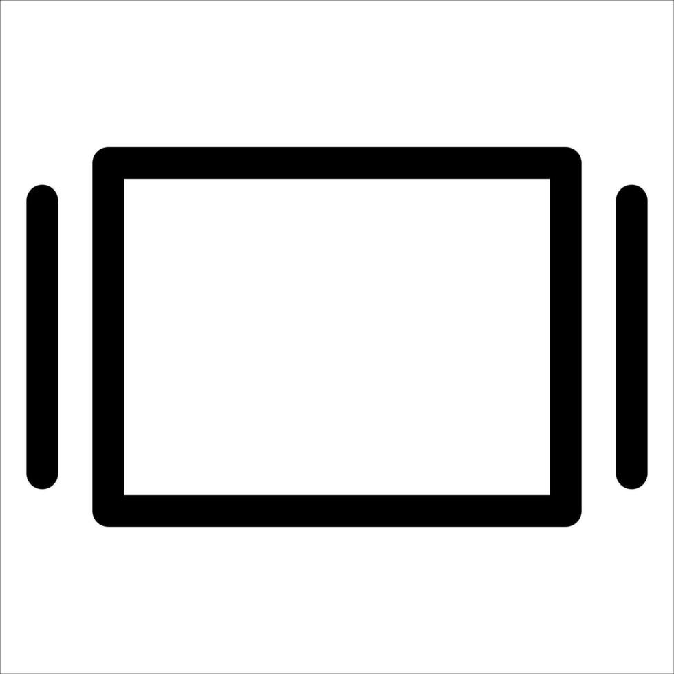 new unique black and white icon of a television in white background vector
