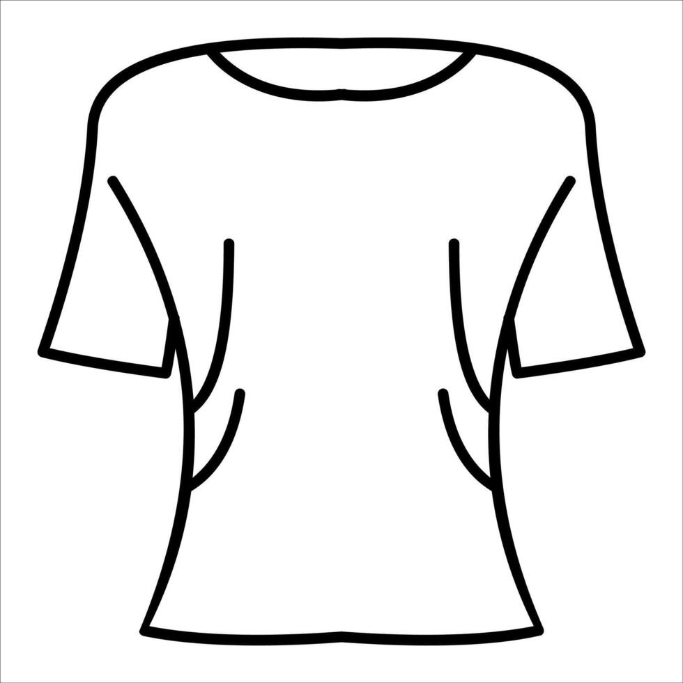 new unique t - shirt outline drawing in white background vector