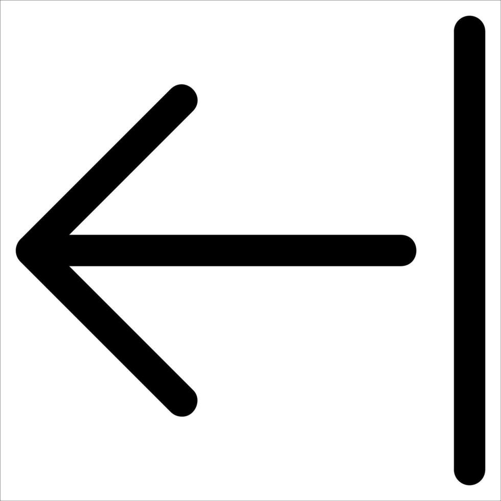 new unique black and white arrow pointing to the left in white background vector