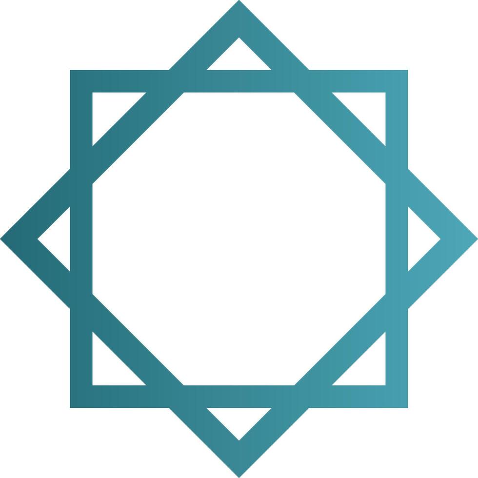 Modern outline Islamic frame decoration vector