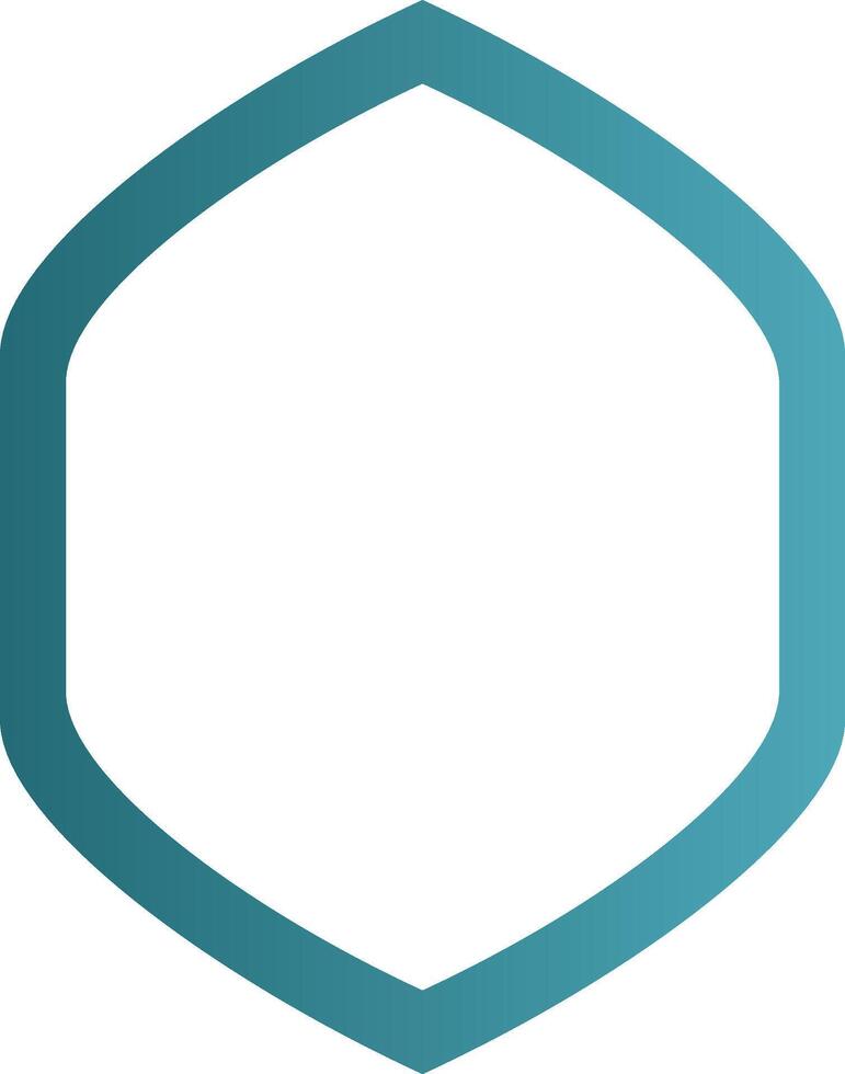 Thin line Islamic badge frame design vector