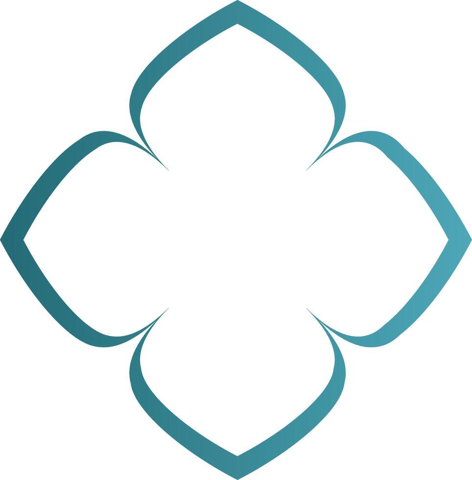 Islamic frame with ornament badge outline vector