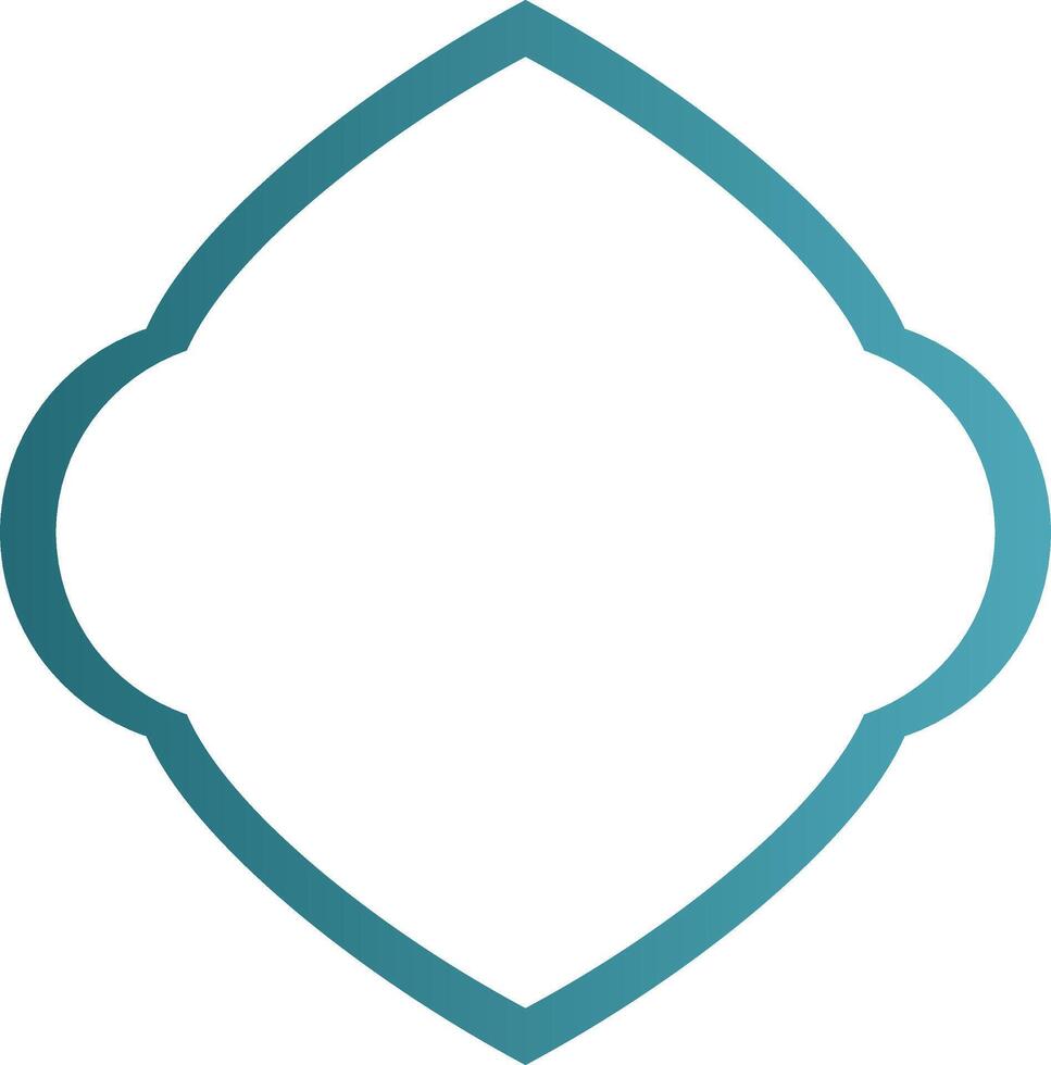 Traditional Islamic outline for frame badge vector