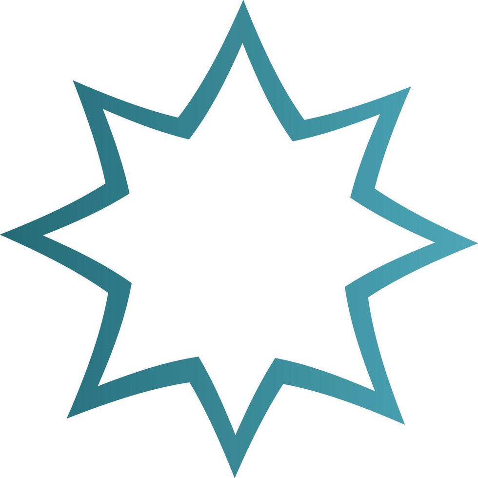 Decorative Islamic badge frame in outline vector