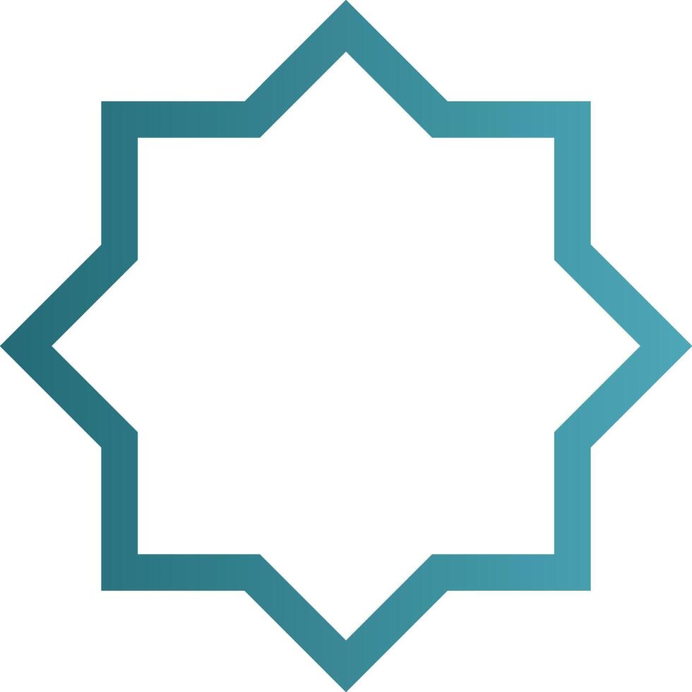 Outline ornament badge with Islamic theme vector