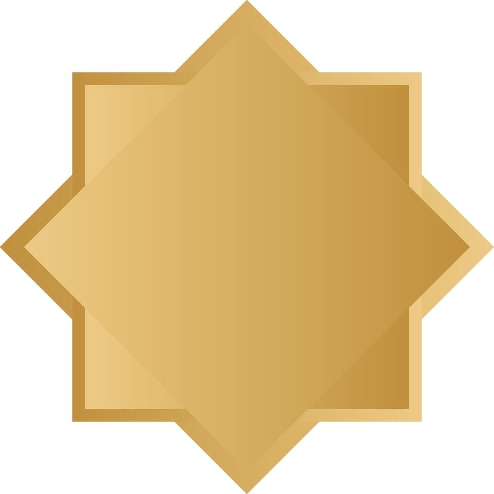 Islamic badge frames in rich golden style vector