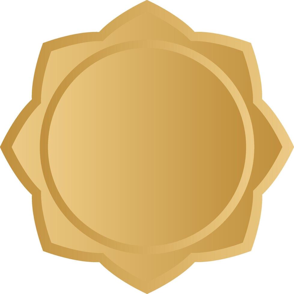 Islamic golden shaped outlines for badge frames vector