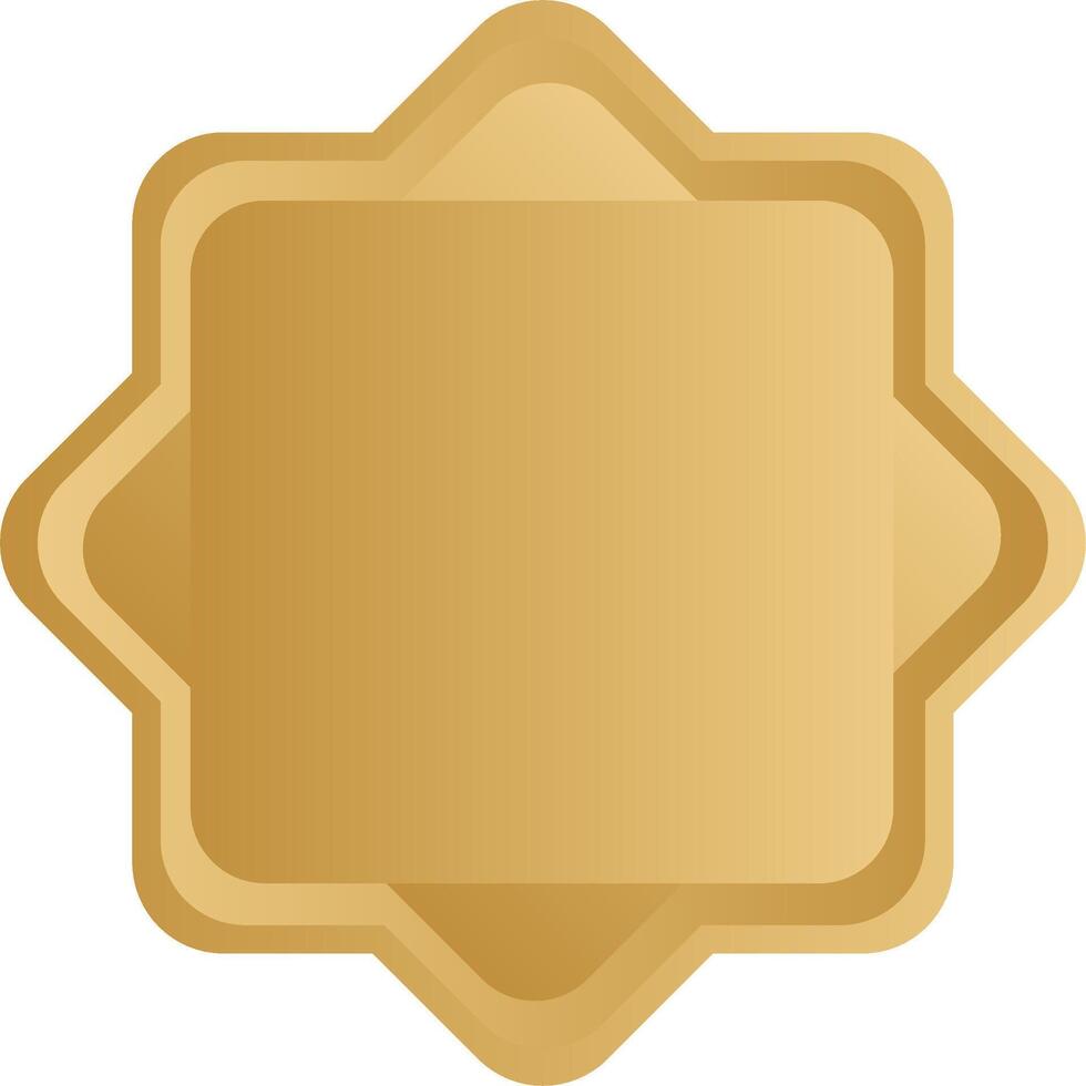Badge and frame shapes with golden islamic art vector