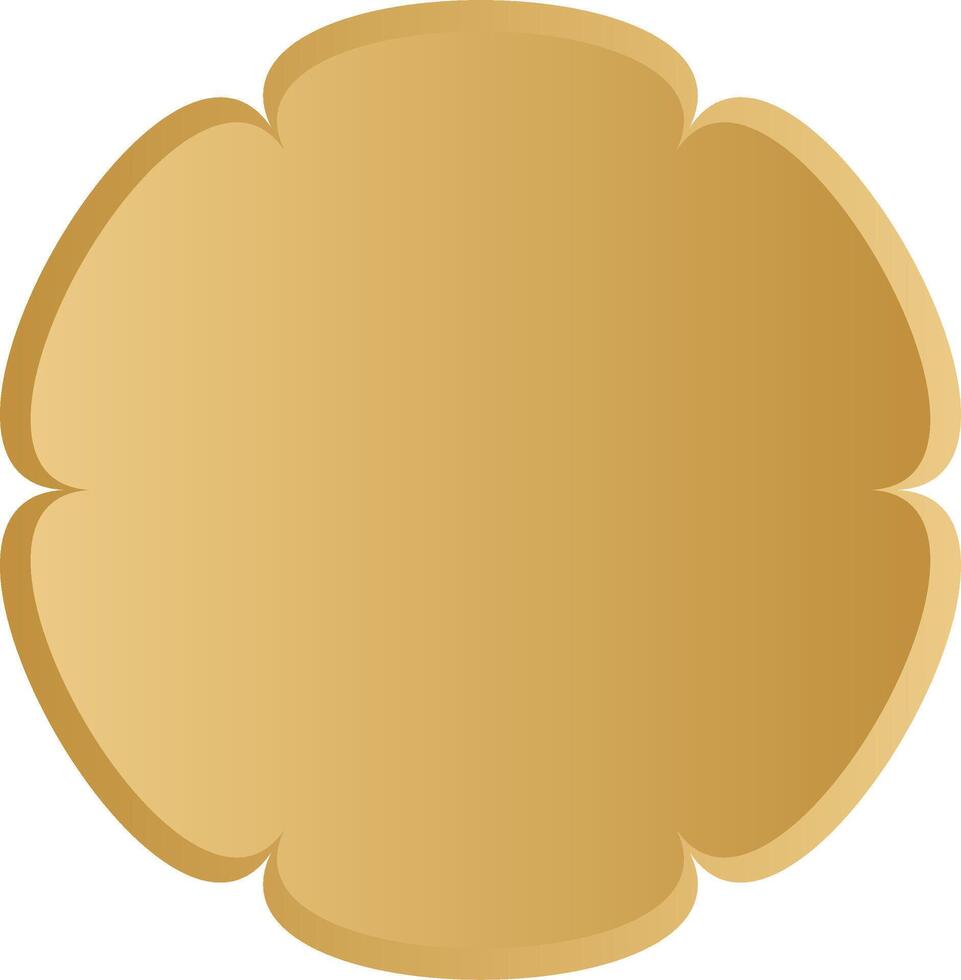 Islamic gold badge frames in unique shapes vector