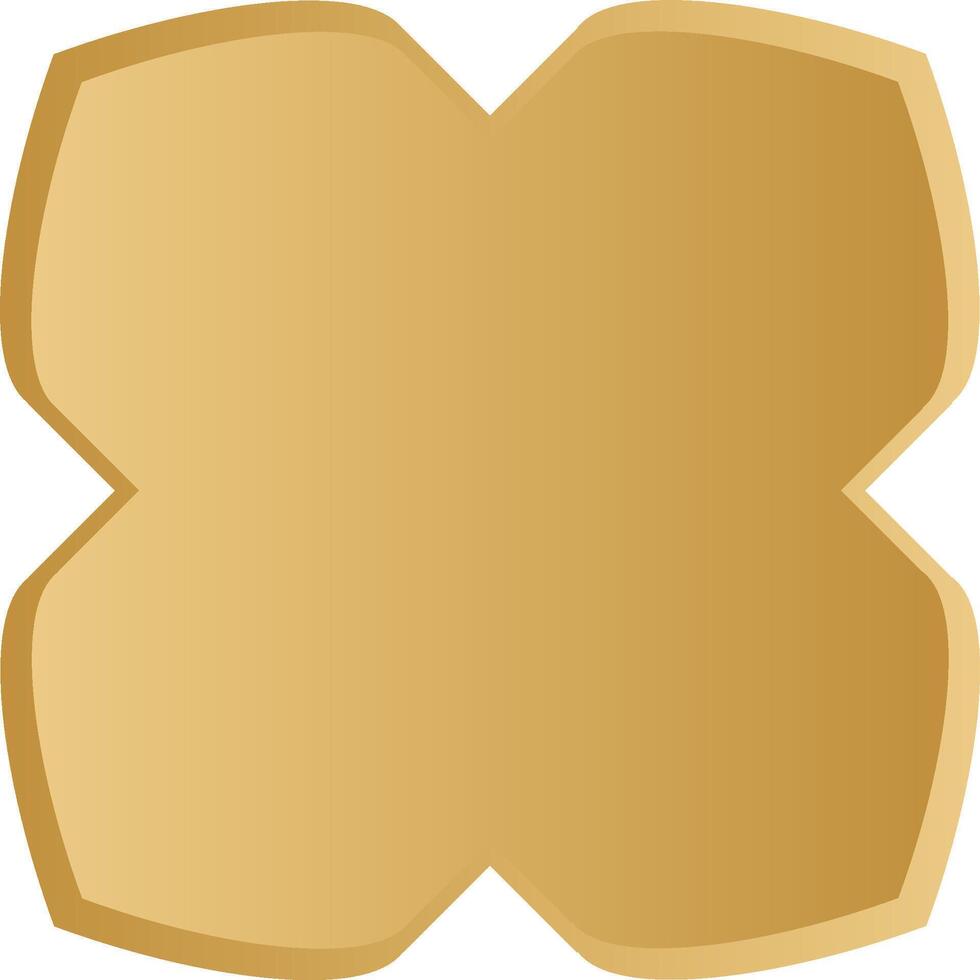 Classic islamic gold badge and frame design vector