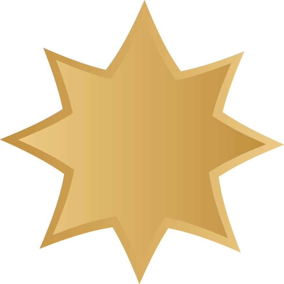 Decorative gold islamic shaped badge frames vector