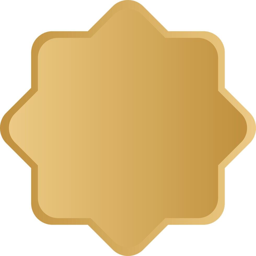 Ornamental islamic shapes for badges in gold vector