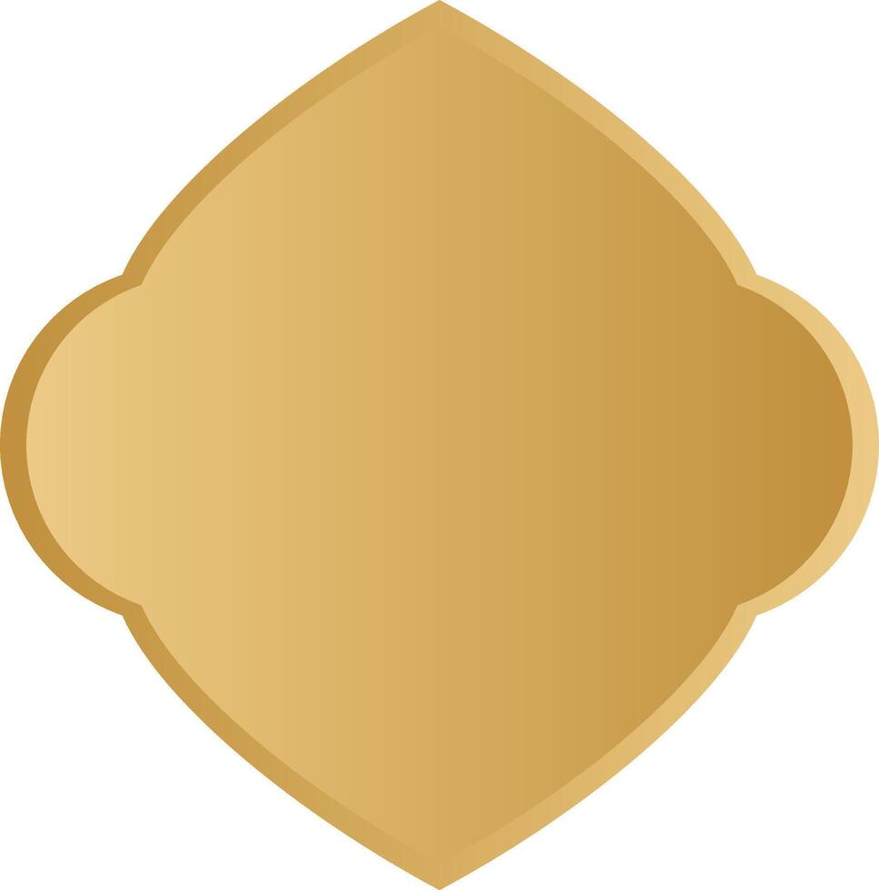 Beautiful islamic golden badges and frames vector