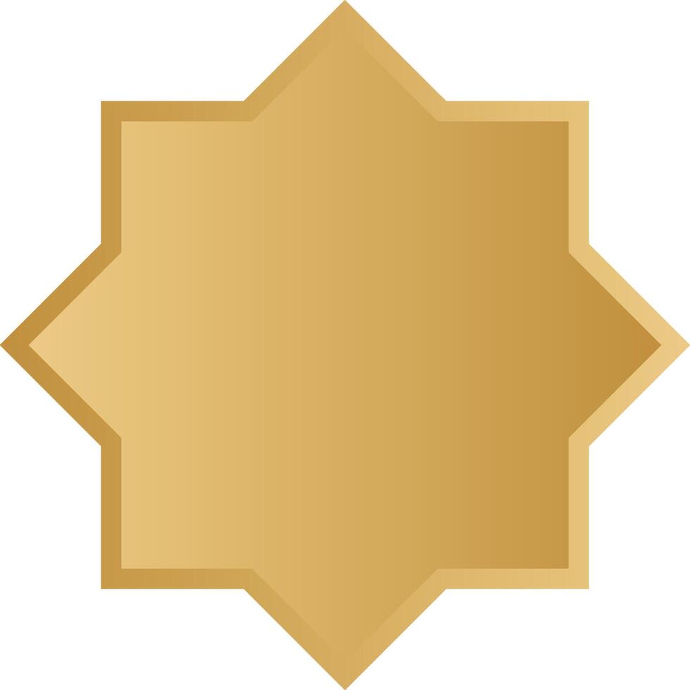 Golden islamic badge collection with frames vector
