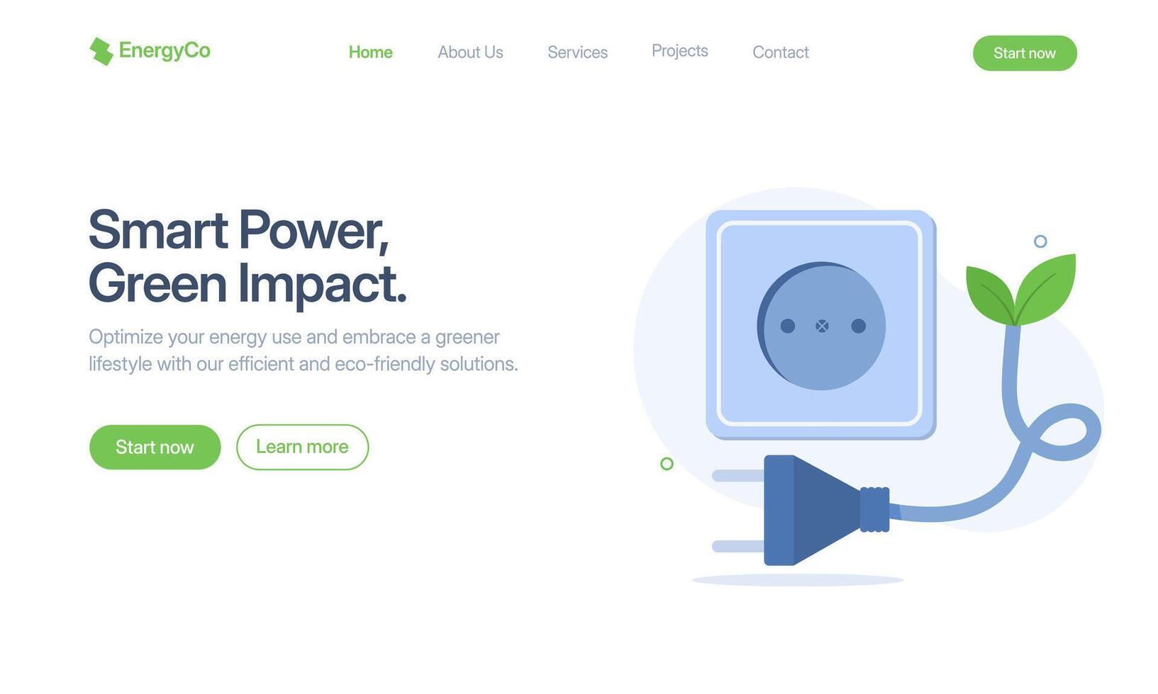 Eco-friendly energy solutions illustration vector