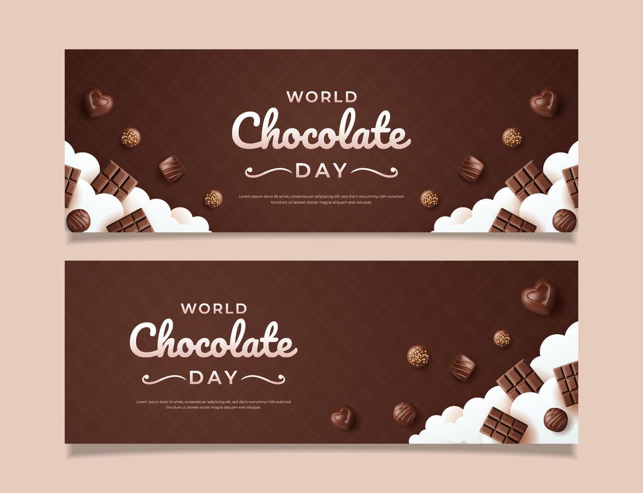World Chocolate Day celebration image vector