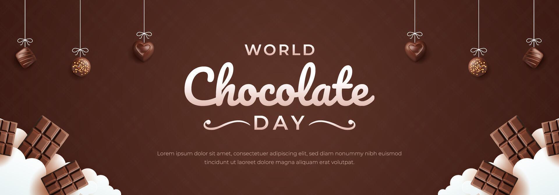 World Chocolate Day celebration design vector