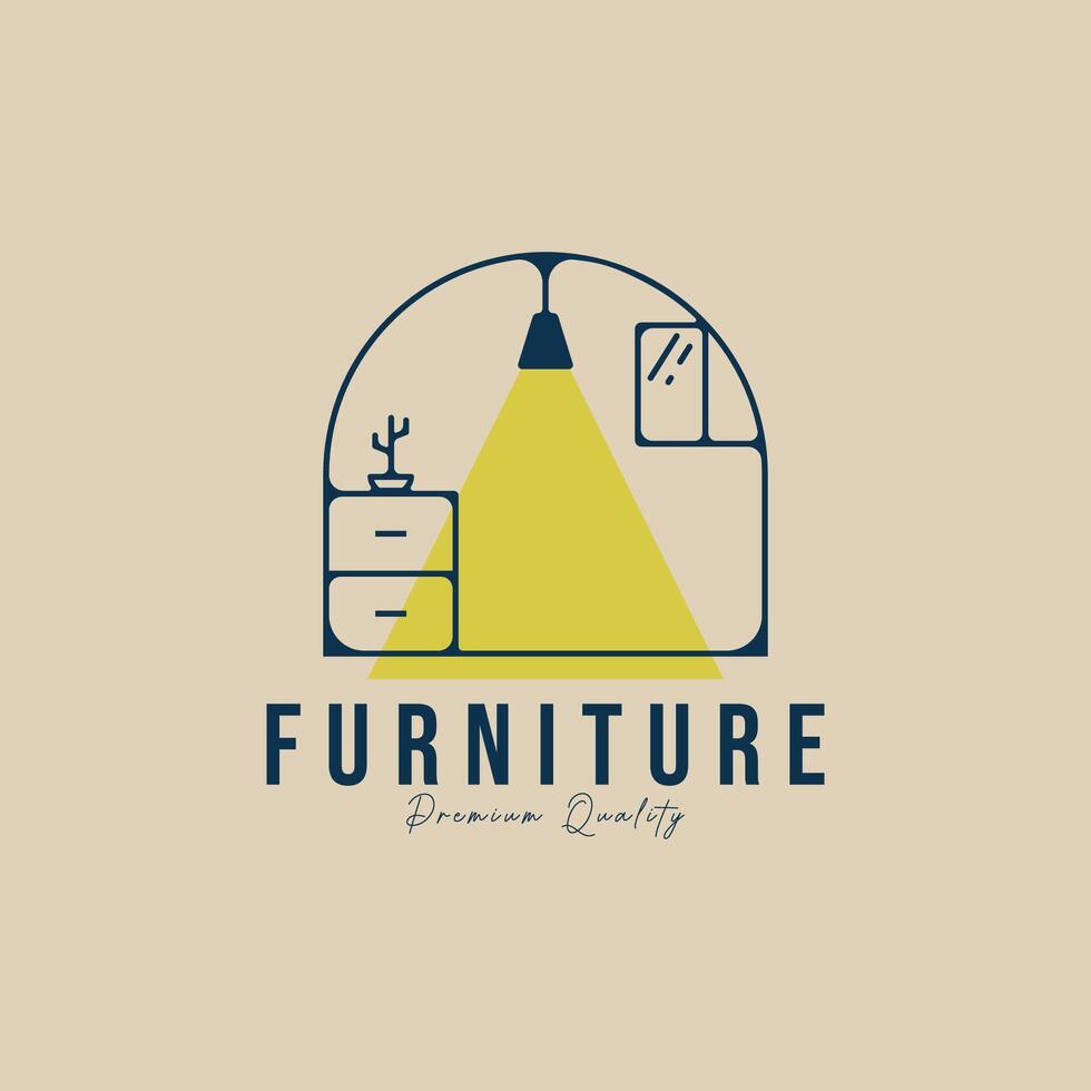 furniture modern logo minimalist design, icon symbol graphic illustration design vector