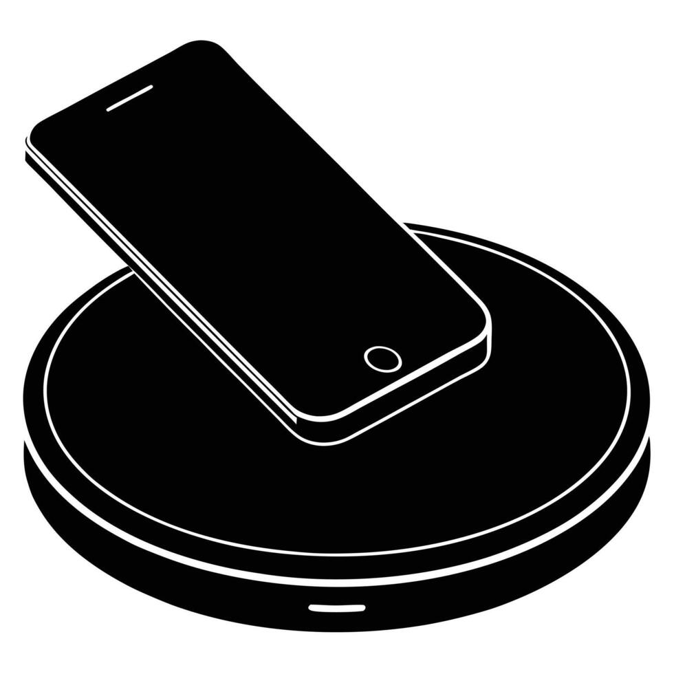 Fast Charging Wireless Pad Display vector