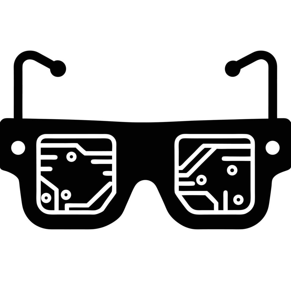 Technology Integrated Smart Glasses vector