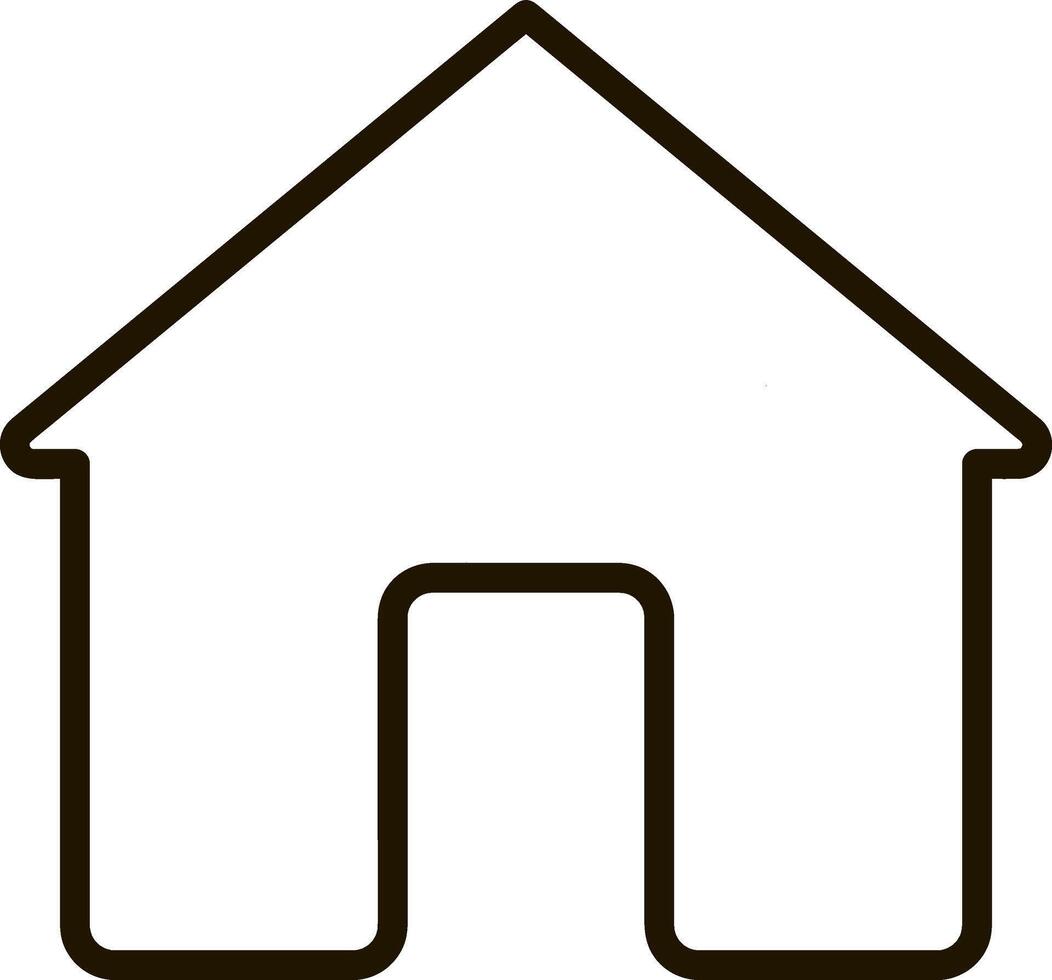 Sketch house icon isolated. Outline home vector