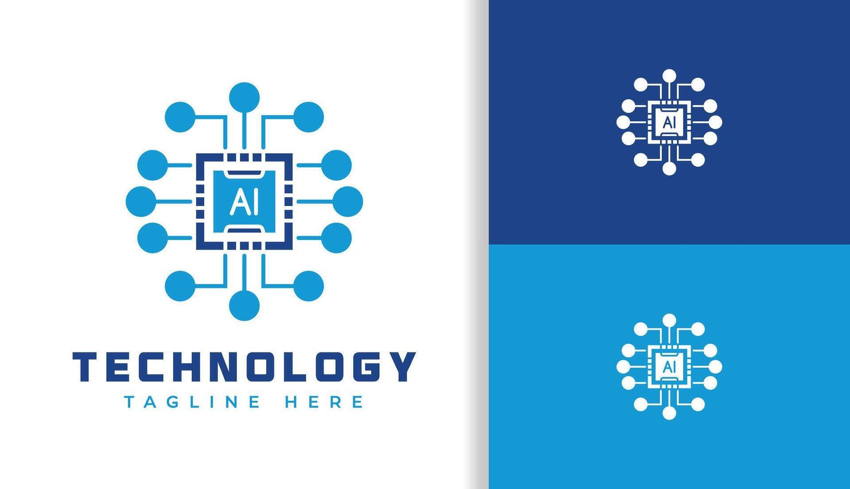 AI TECHNOLOGI CHIPSET LOGO vector