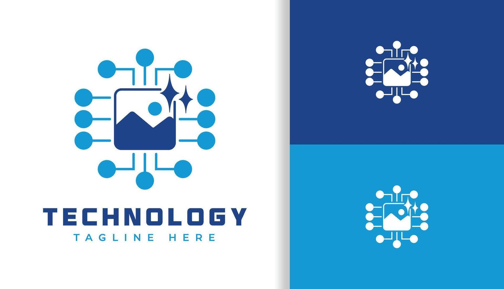 AI TECHNOLOGI IMAGE ENHANCEMENT LOGO vector