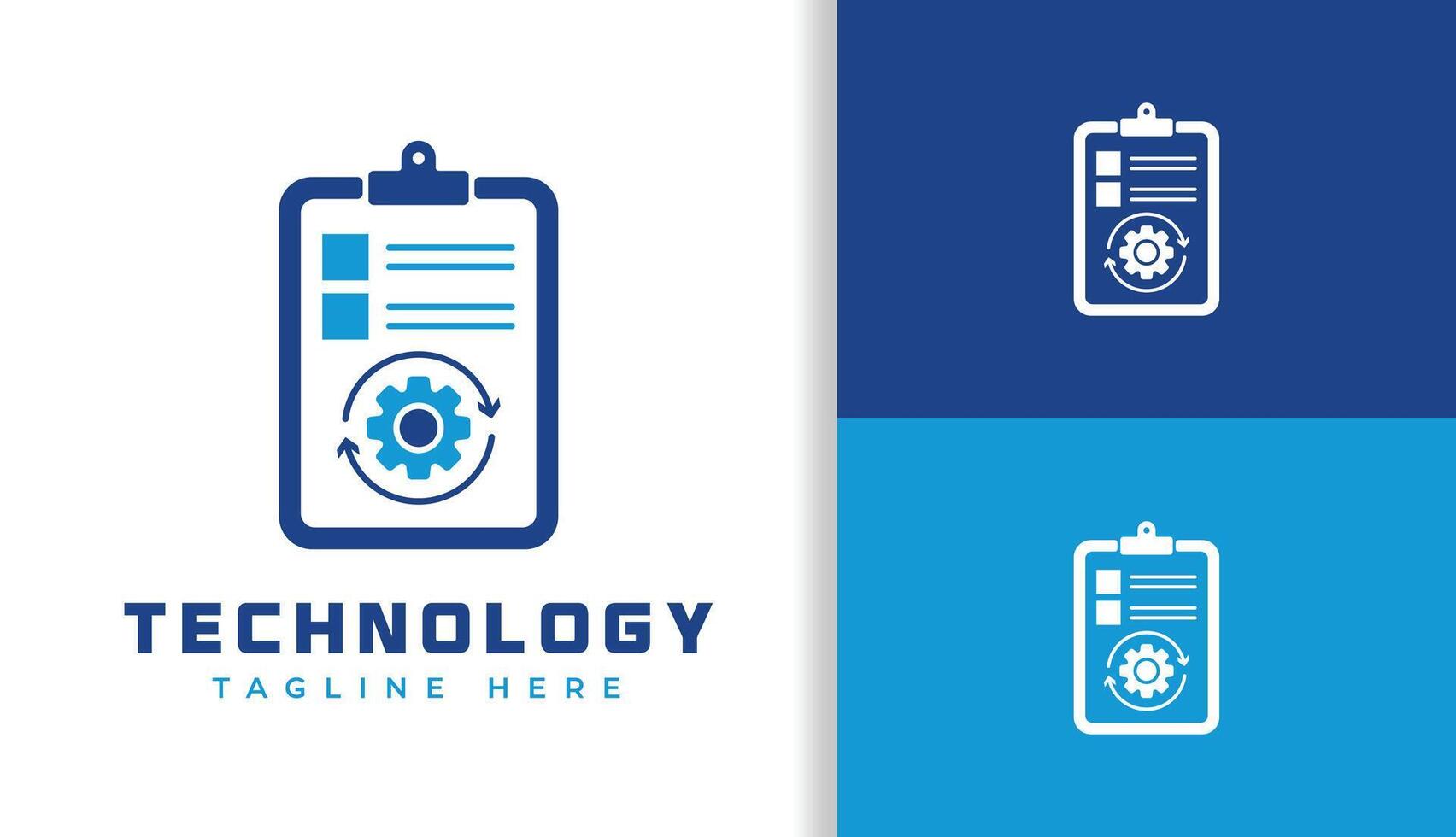 TASK AUTOMATION LOGO, BUSINESS AUTOMATION LOGO, LOGO IN BLUE vector