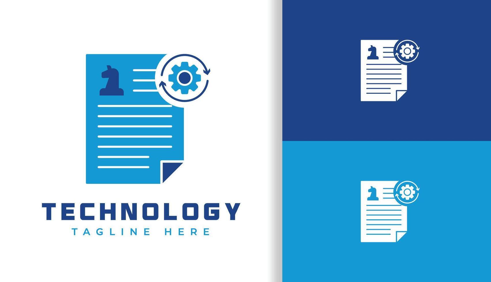 CONTRACT LOGO, BUSINESS AUTOMATION LOGO, LOGO IN BLUE vector