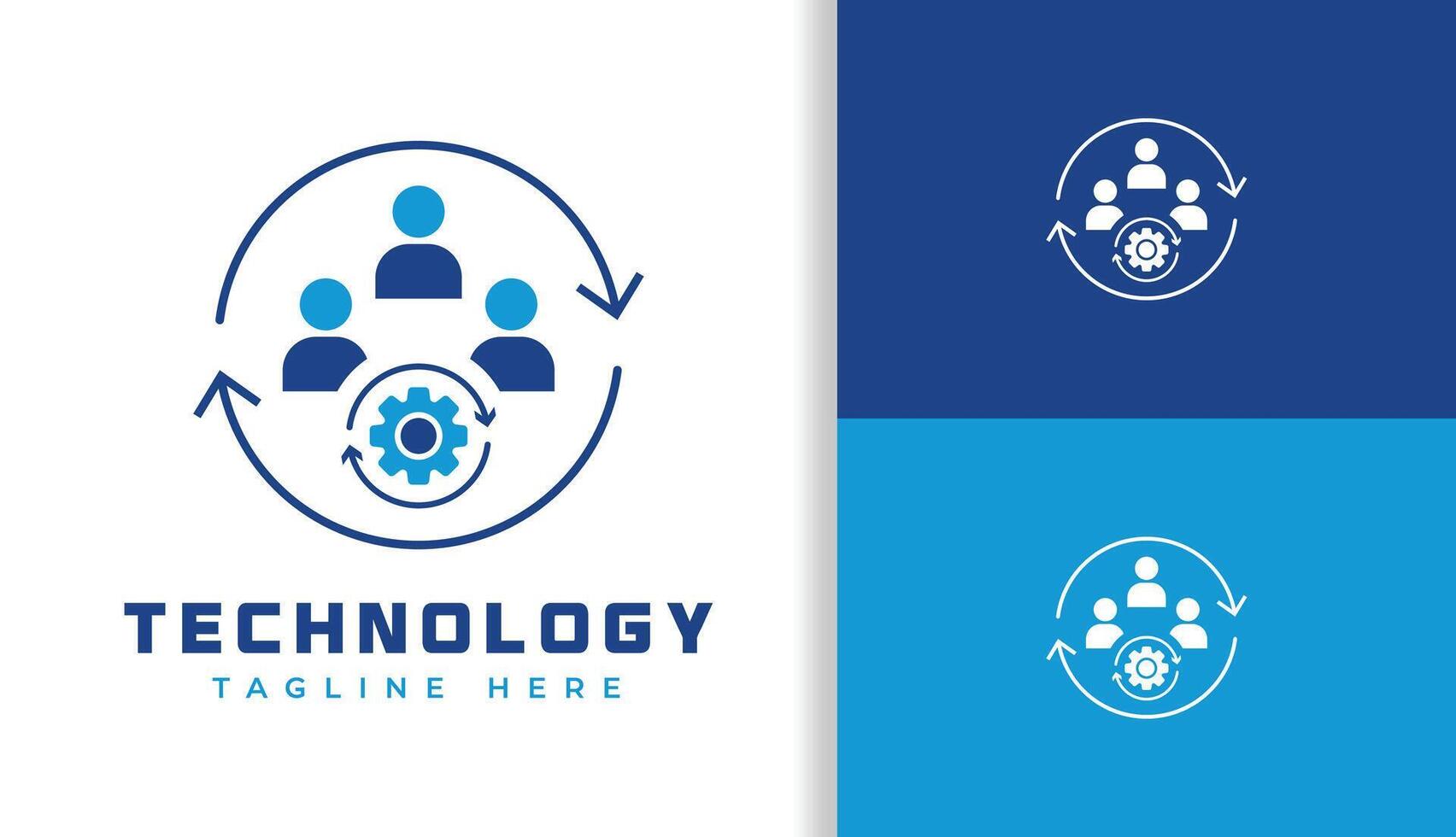 CONNECTION LOGO, BUSINESS AUTOMATION LOGO, LOGO IN BLUE vector