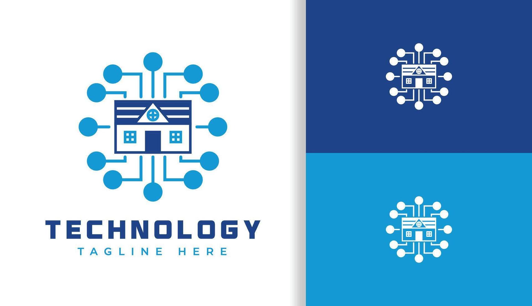 AI TECHNOLOGY SMART HOME LOGO vector