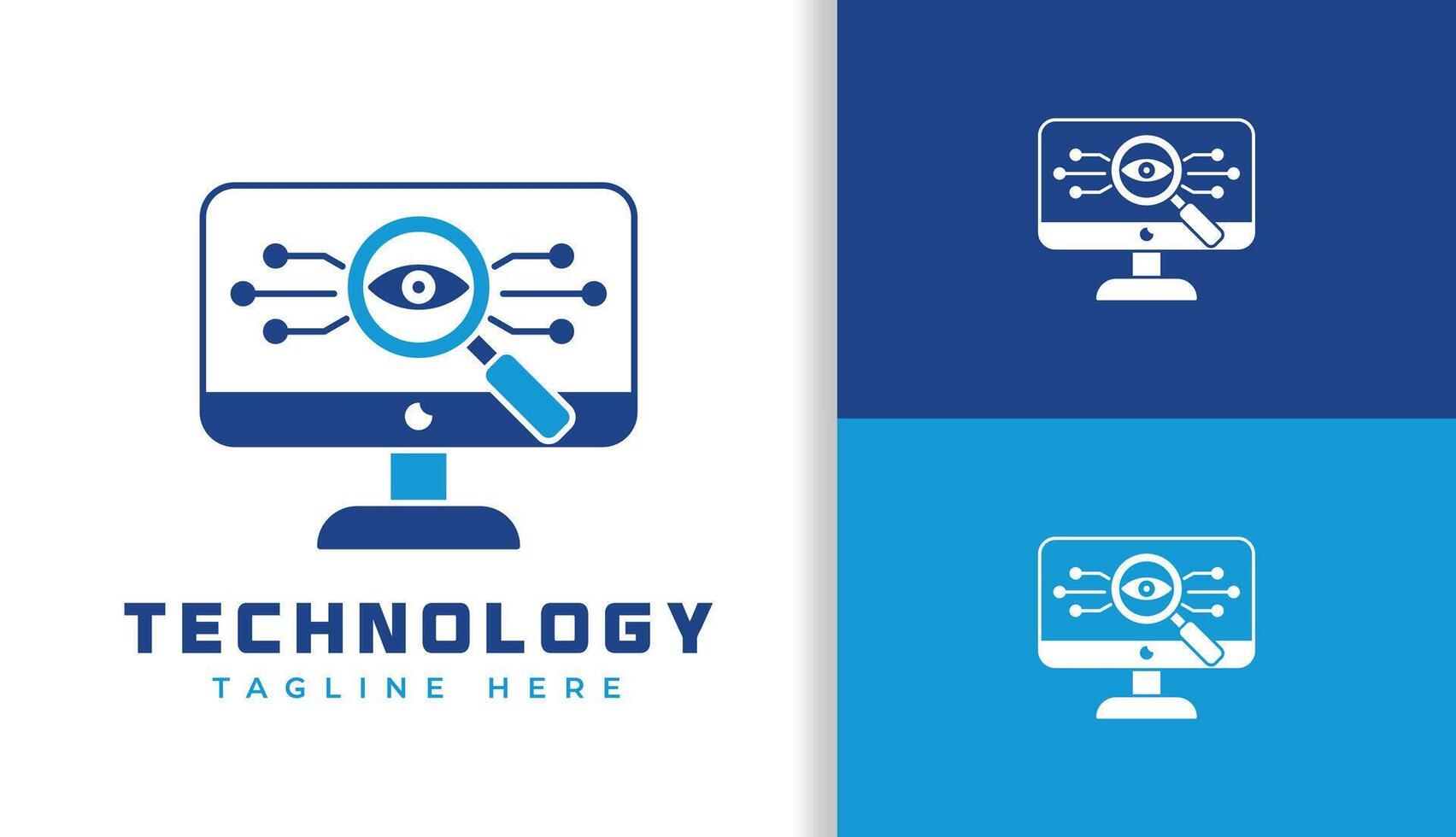 SUPERVISION LOGO, BUSINESS AUTOMATION LOGO, LOGO IN BLUE vector