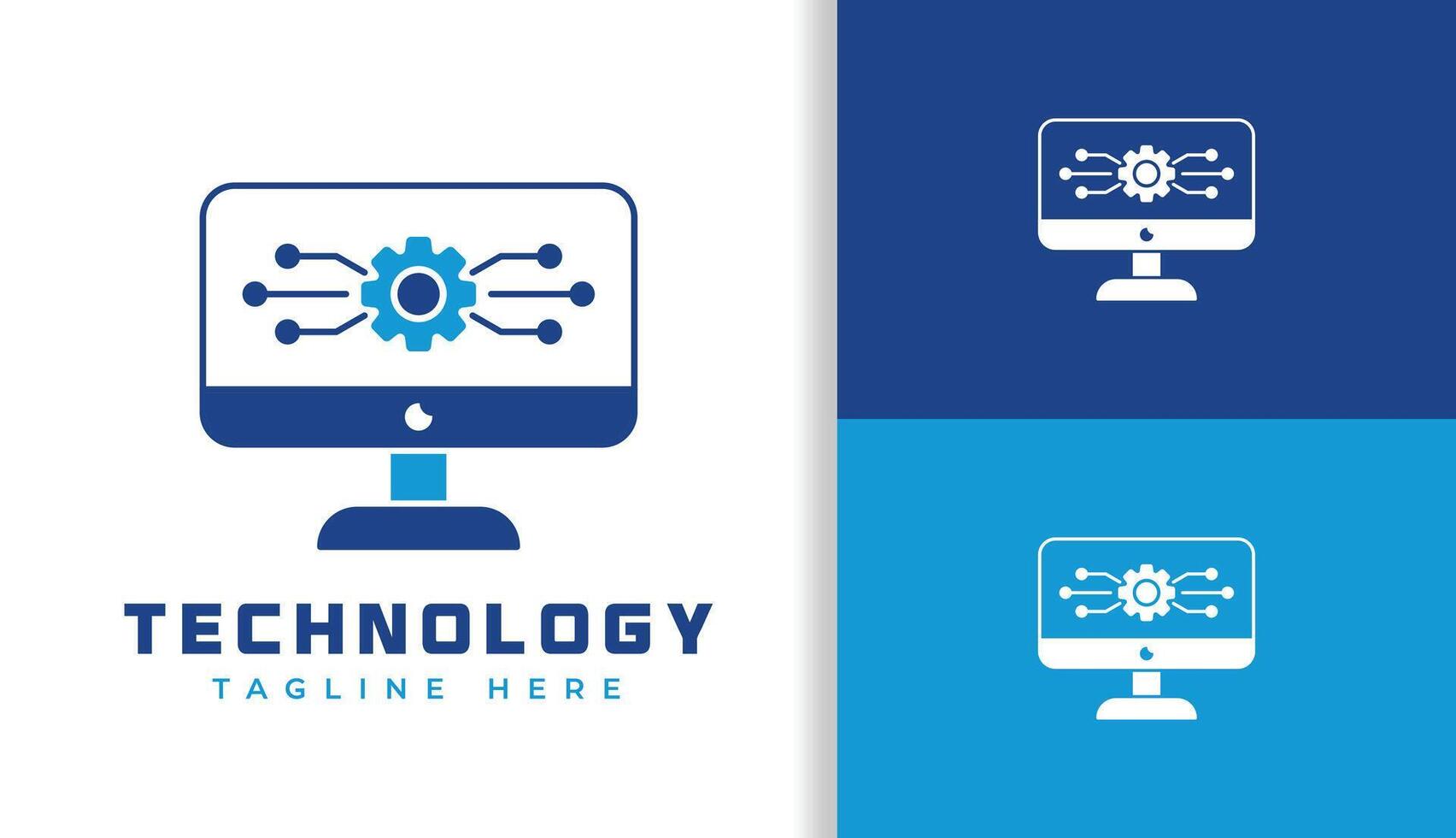 COMPUTERATION LOGO, BUSINESS AUTOMATION LOGO, LOGO IN BLUE vector