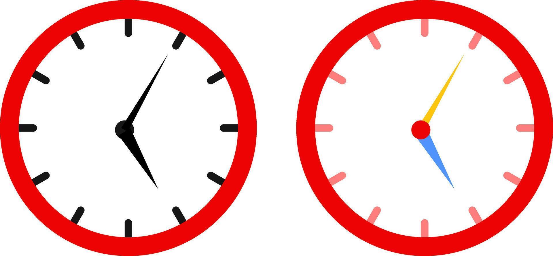 clock icon set. Time speed icon symbol. clock different times signs. rapid speed delivery vector