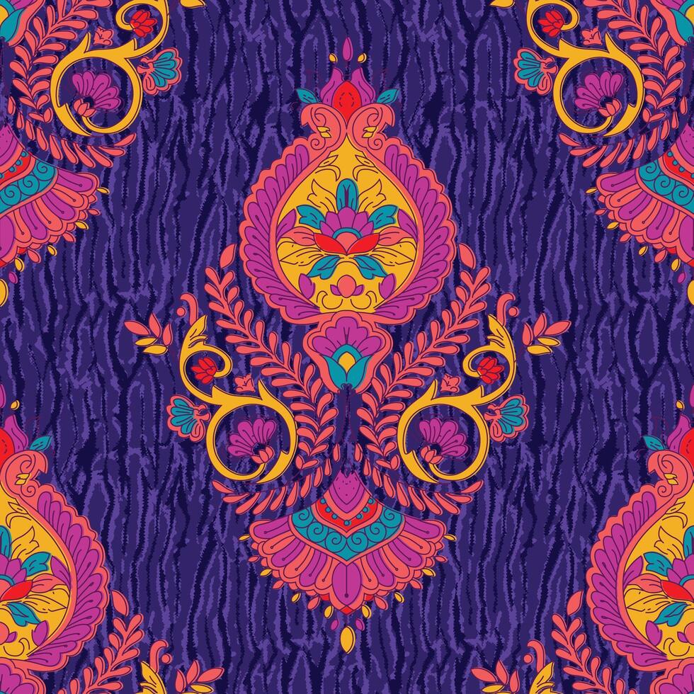 Colorful floral design pattern vector
