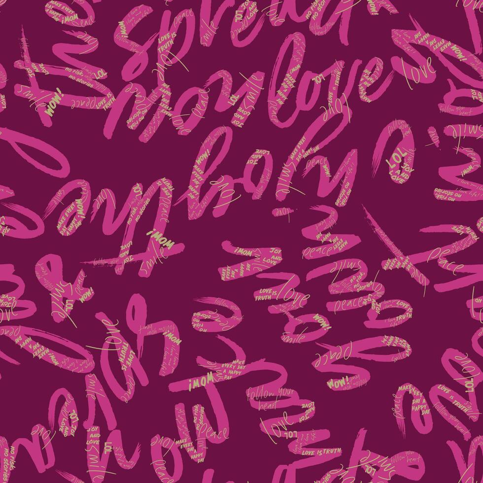 Expressive hand-drawn lettering on a textured surface, creating a stylish message of love vector