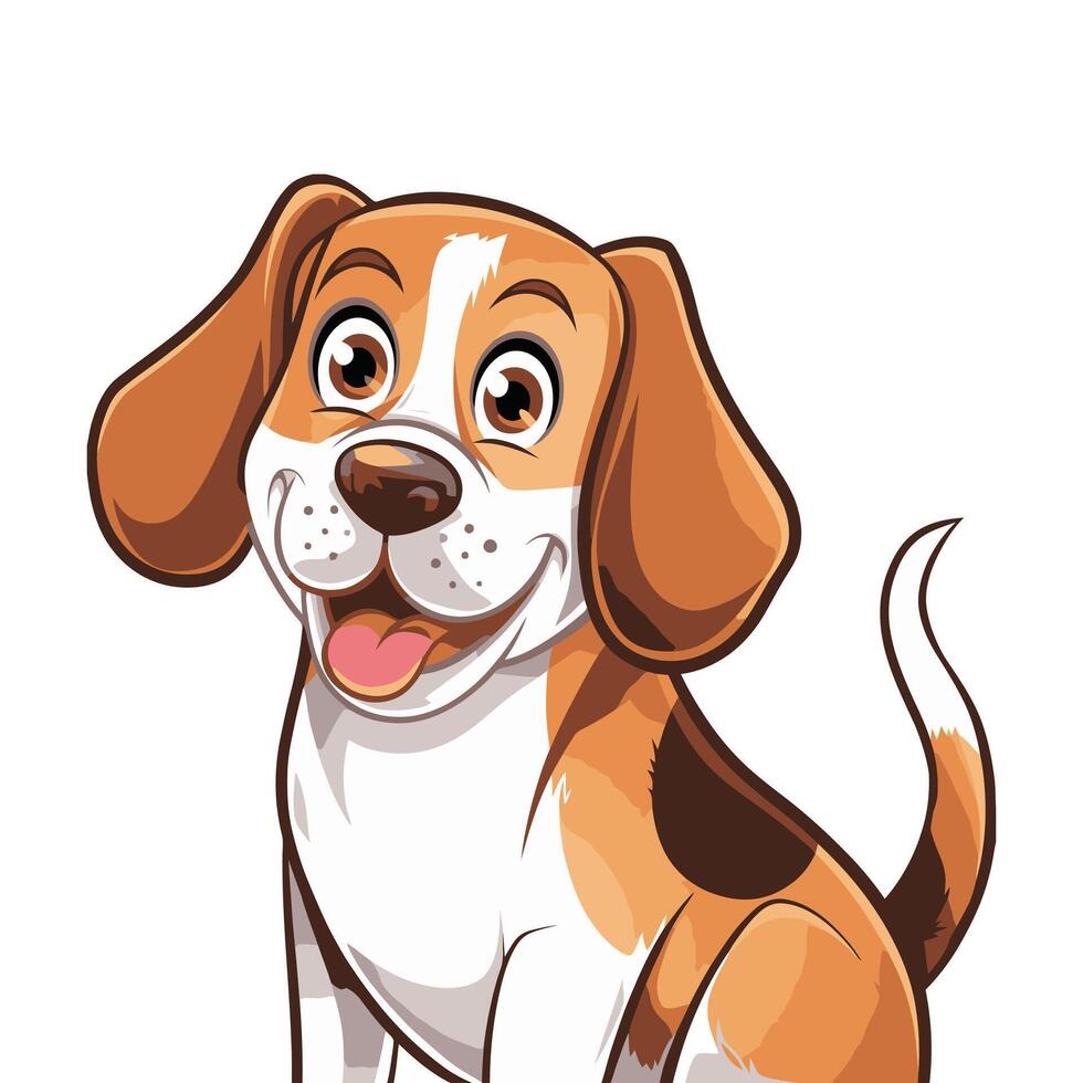 Flashy Dog Portrait Illustration vector