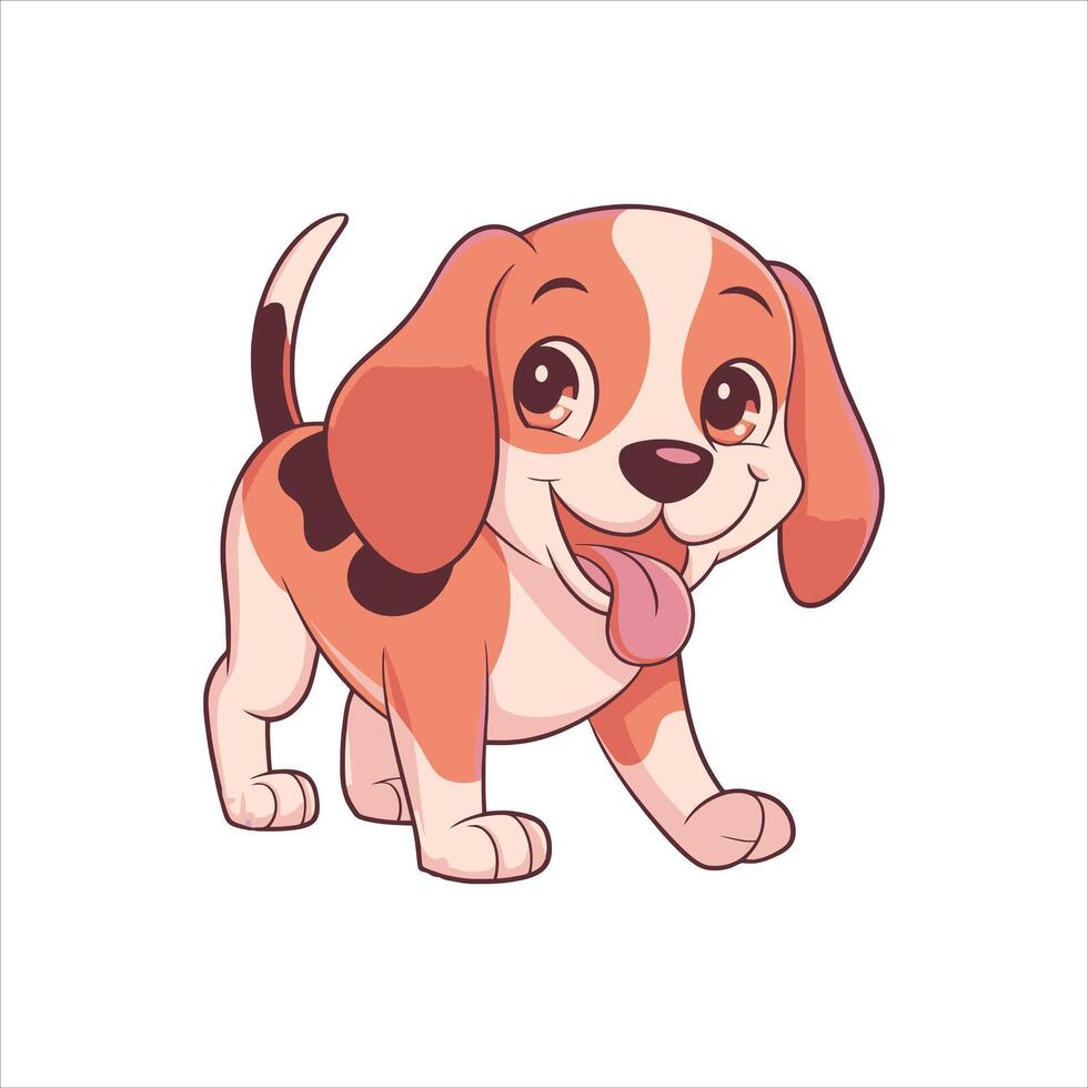 Playful Creative Dog Illustration vector