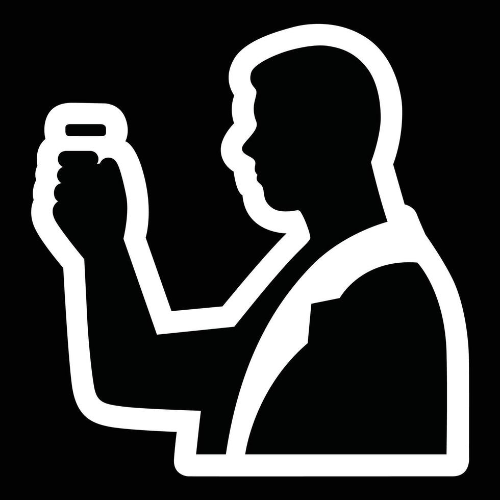 Male scientist silhouette icon design vector