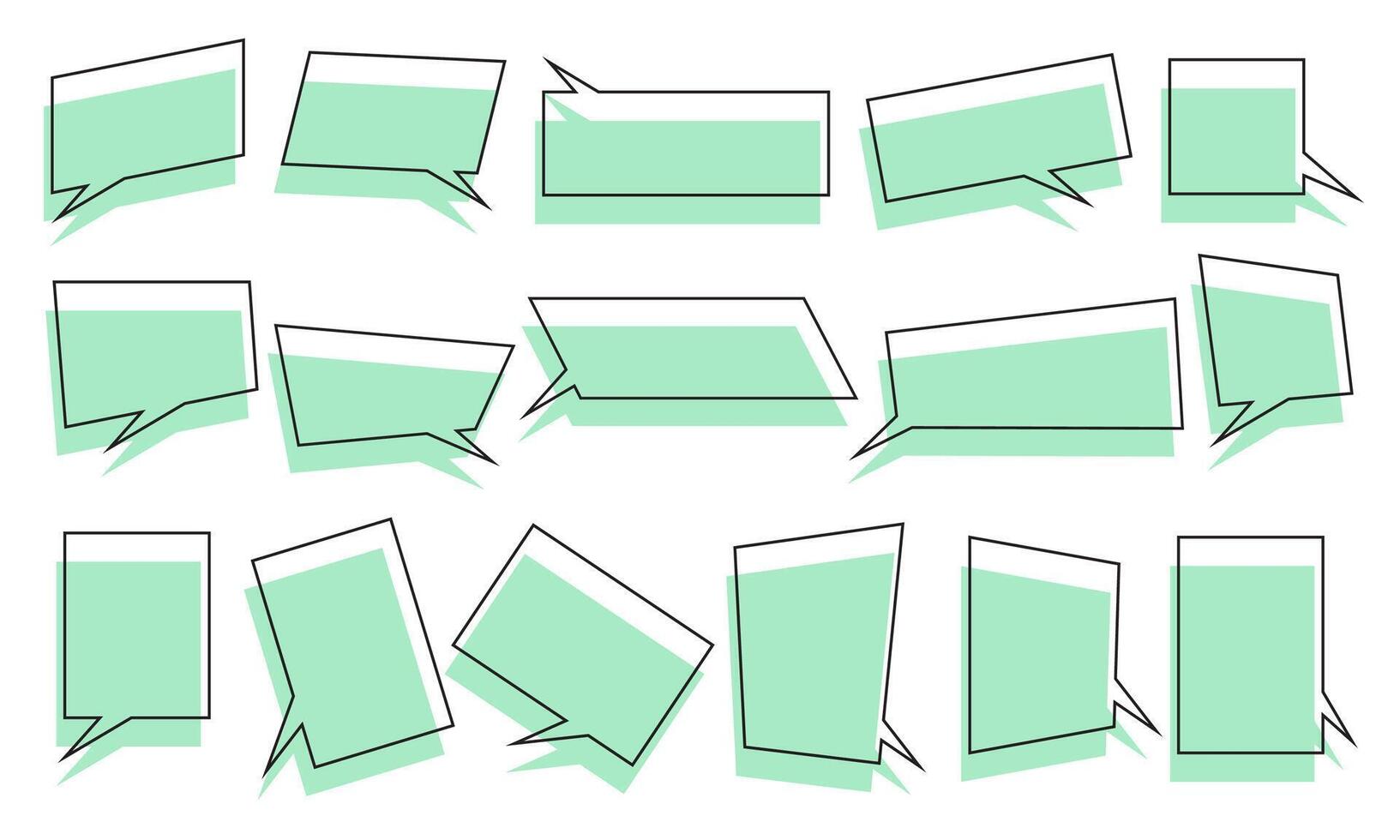 Set of speech bubble illustration isolated on a white background. vector