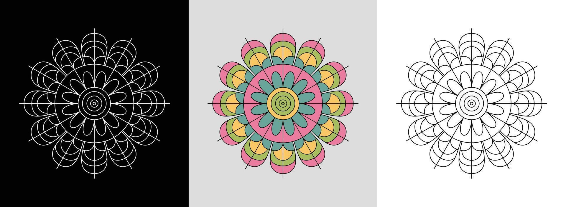 Spiral Mandala with Cosmic Accents vector