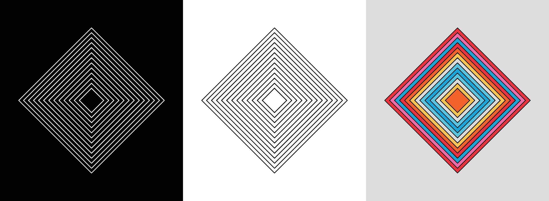 Sharp Diamond Mandala vector