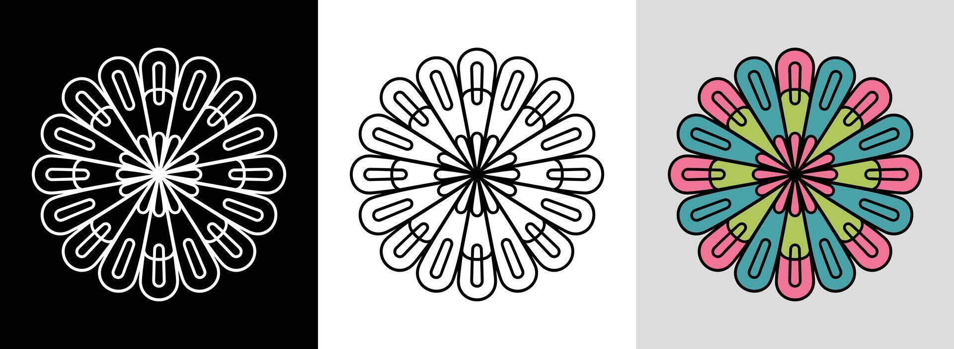 Blade Mandala with Sharp Lines vector